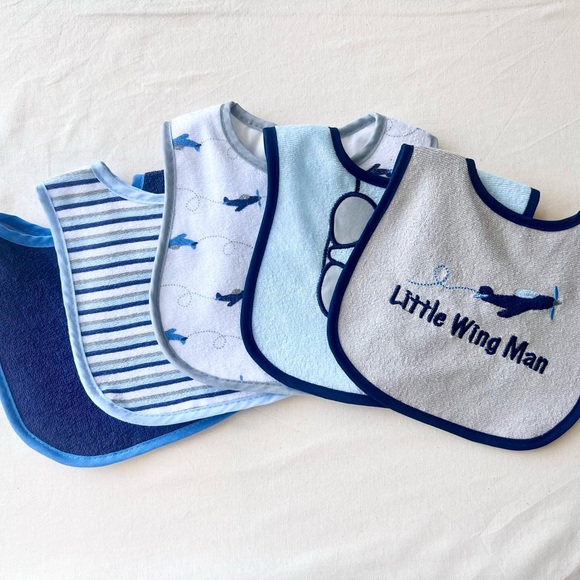 Other - Baby Bib Set - Blue and White